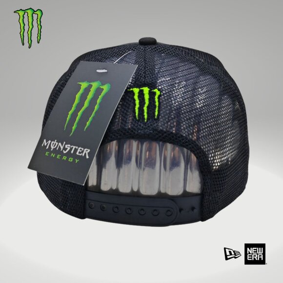 Hat Snapback New Era Black Mesh 9FORTY Box & Sticker - Picture 2 of 5